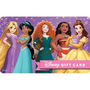 Disney Princess Disney Gift Card eGift - Rapunzel Jasmine Merida Moana and Belle