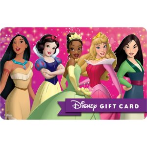 Disney Princess Disney Gift Card eGift - Pocahontas Snow White Tiana Aurora and Mulan