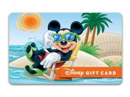 Mickey Mouse Sunbathing Disney Gift Card is now available