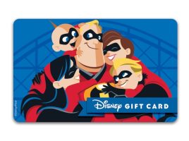 Incredibles Disney Gift Card is now available