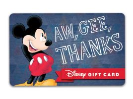 Mickey Mouse ”Aw Gee Thanks” Disney Gift Card – Buy It Today!