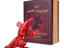 D23-Exclusive Magic & Mystery – Sorcerer Mickey Mouse Collectible Figurine Celestial Scarlet Glitter Variant – Purchase Online Now