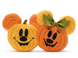 Mickey and Minnie Mouse Pumpkin Halloween Throw Pillow available online