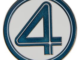 The Fantastic 4 First Steps ”4” Icon Pin is available online for purchase