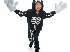 Mickey Mouse Glow-in-the-Dark Skeleton Costume for Kids available online