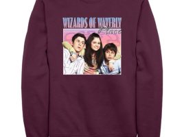 The Wizards of Waverly Place Cast Pullover Sweatshirt for Adults has hit the shelves