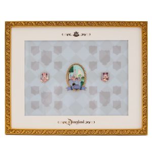 Disneyland 70th Anniversary Vault Collection Pin Display Frame with Three Pins - Limited Edition