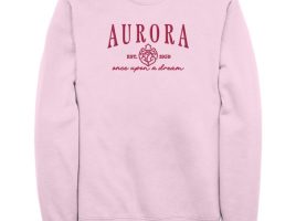 Aurora Embroidered Pullover Sweatshirt for Women – Sleeping Beauty now available