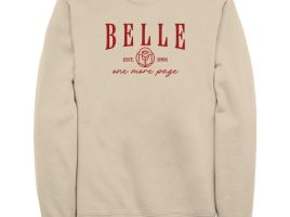 Belle Embroidered Pullover Sweatshirt for Women – Beauty and the Beast – Purchase Online Now