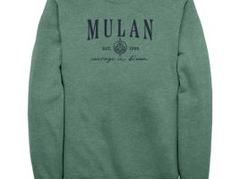 Mulan Embroidered Pullover Sweatshirt for Women is available online