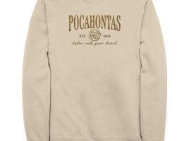 Pocahontas Embroidered Pullover Sweatshirt for Women available online for purchase