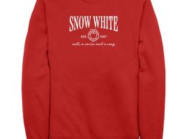 Snow White Embroidered Pullover Sweatshirt for Women is here now