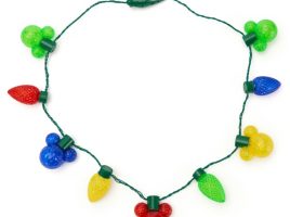 Mickey Mouse Icon Colored Light-Up Holiday Glow Necklace now available