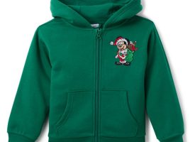 Santa Mickey Mouse and Friends Holiday Zip Hoodie for Kids is now available for purchase