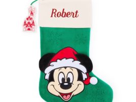 Santa Mickey Mouse Holiday Stocking – Personalized available online for purchase