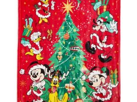 Mickey Mouse and Friends Holiday Throw Blanket now available
