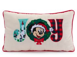 Mickey Mouse Holiday ”Joy” Throw Pillow has hit the shelves for purchase Mickey Mouse Holiday ”Joy” Throw Pillow has hit the shelves for purchase