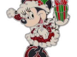 Mrs. Santa Minnie Mouse Holiday Pin available online for purchase