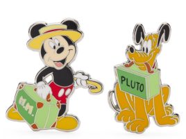 Mickey Mouse and Pluto Pin Set – Mr. Mouse Takes a Trip is now available for purchase