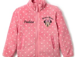 Minnie Mouse Zip Fleece Jacket for Girls – Pink – Personalized can now be purchased online