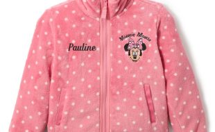 Minnie Mouse Zip Fleece Jacket for Girls – Pink – Personalized can now be purchased online