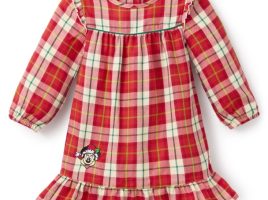 Santa Minnie Mouse Plaid Holiday Nightshirt for Girls here now