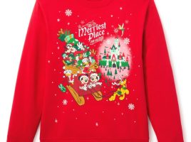 Mickey Mouse and Friends ”The Merriest Place on Earth” Pullover Sweatshirt for Adults is available online