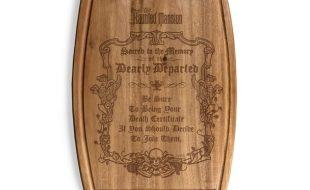 The Haunted Mansion Cutting Board is now available