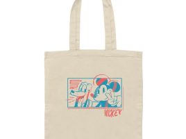 Mickey Mouse and Pluto Pop Art Canvas Tote available online
