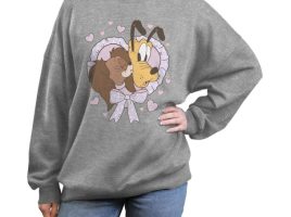 Pluto and Fifi Oversize Pullover Sweatshirt for Women – Puppy Love now available for purchase