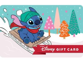 Stitch Holiday Disney Gift Card now out