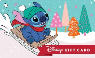 Stitch Holiday Disney Gift Card now out