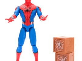 Spider-Man Talking Action Figure with Interactive Crates – 13” is available online for purchase