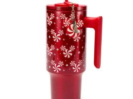 Mickey Mouse Icon Peppermint Swirl 40 oz. Starbucks® Stainless Steel Travel Tumbler with Charm now available online