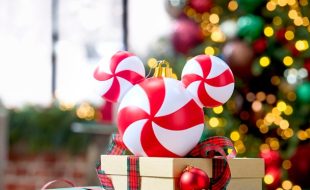 Mickey Mouse Icon Peppermint Swirl Light-Up Ornament – Small 5 1/2” now available online