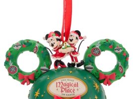 Santa Mickey and Minnie Mouse Holiday Ear Hat Ornament – Walt Disney World – Purchase Online Now