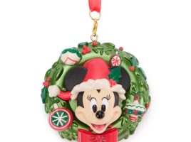 Mrs. Santa Minnie Mouse Holiday Wreath Ornament has hit the shelves