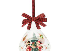 Santa Mickey and Minnie Mouse ”Happy Holidays 2025” Glass Ornament has hit the shelves