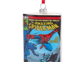 Spider-Man Comic Book Glass Ornament available online