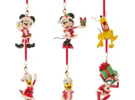 Santa Mickey Mouse and Friends Holiday Ornament Set here now