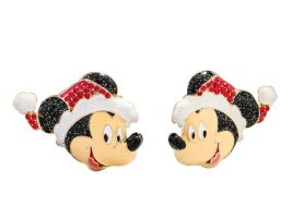 Santa Mickey Mouse Icon Stud Earrings by BaubleBar available online for purchase