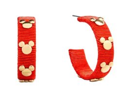 Mickey Mouse Icon Red Hoop Earrings by BaubleBar here now