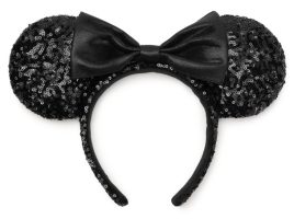 Minnie Mouse Sequined Ear Headband for Adults – Black is now available for purchase