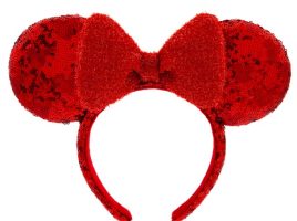 Minnie Mouse Sequined Ear Headband for Adults – Red is here now