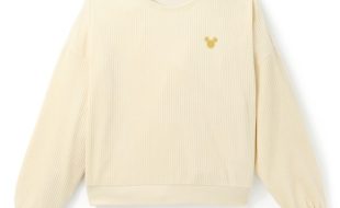 Mickey Mouse Icon Ribbed Velvet Pullover Sweatshirt for Women – Cream now available online