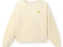 Mickey Mouse Icon Corduroy Pullover Sweatshirt for Women – Cream – Buy It Today!