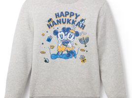Mickey and Minnie Mouse ”Happy Hanukkah” Pullover Sweatshirt for Adults has hit the shelves