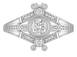 Mickey Mouse Icon Diamond Ring by Rebecca Hook – White Gold is now available