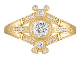 Mickey Mouse Icon Diamond Ring by Rebecca Hook – Yellow Gold now out