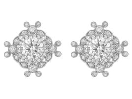Mickey Mouse Icon Diamond Earrings by Rebecca Hook now available